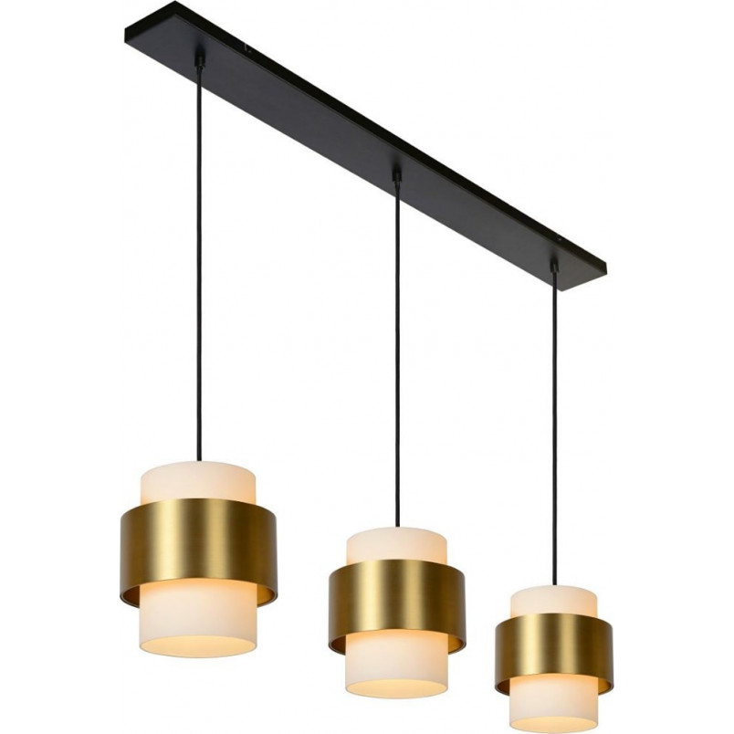 Lampa Wisząca Glamour Firmin III | Lucide - 110cm, Złoto/Opal