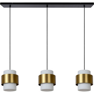 Lampa Wisząca Glamour Firmin III | Lucide - 110cm, Złoto/Opal