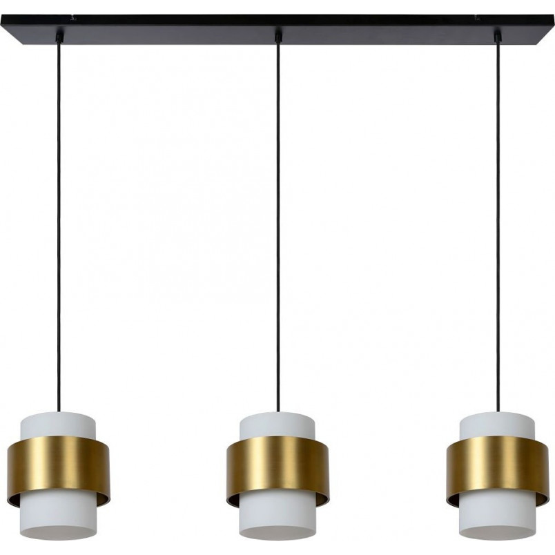Lampa Wisząca Glamour Firmin III | Lucide - 110cm, Złoto/Opal