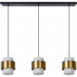 Lampa Wisząca Glamour Firmin III | Lucide - 110cm, Złoto/Opal
