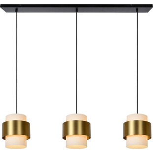 Lampa Wisząca Glamour Firmin III | Lucide - 110cm, Złoto/Opal
