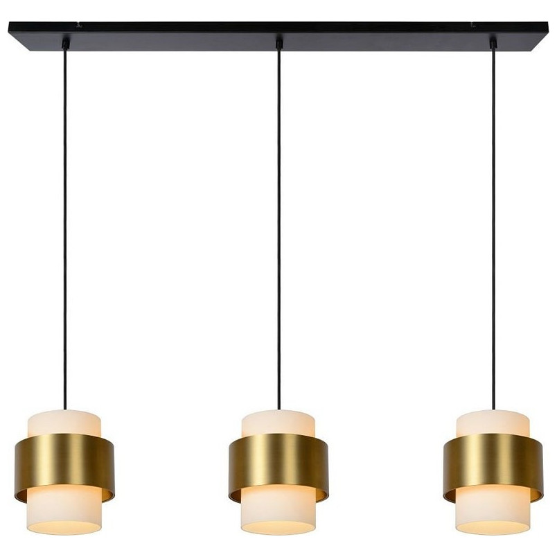 Lampa Wisząca Glamour Firmin III | Lucide - 110cm, Złoto/Opal