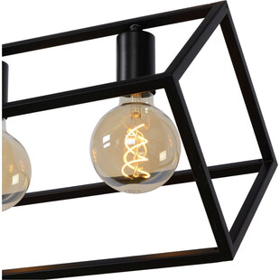 Lampa Wisząca Fabian VI Czarna | Lucide - Loftowa Klatka