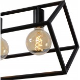 Lampa Wisząca Fabian VI Czarna | Lucide - Loftowa Klatka