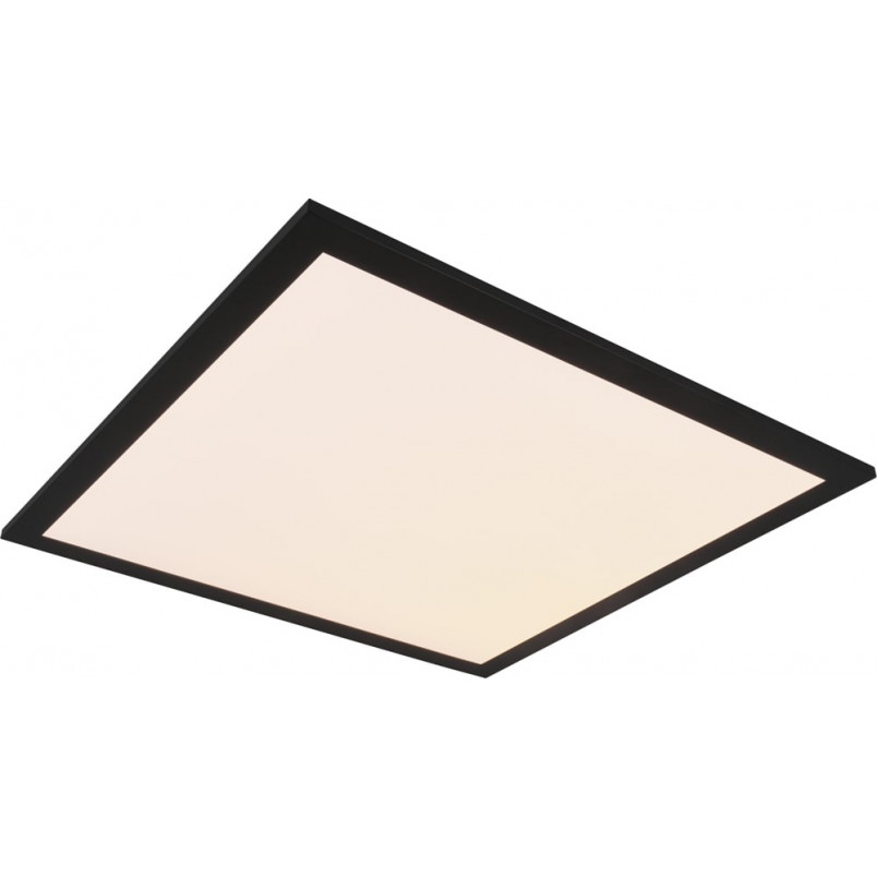 Plafon LED czarny kwadratowy 45cm Reality - Oświetlenie