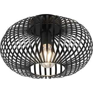 Plafon druciany loft Johann 30cm czarny Trio