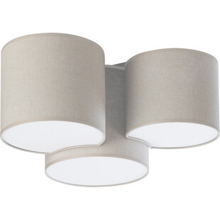 Plafon potrójny z abażurami Mona Nature III 54cm brązowy TK Lighting
