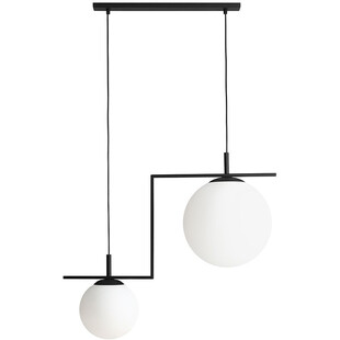 Lampa wisząca 2 kule biało-czarna Aldex Zac | Sklep z lampami