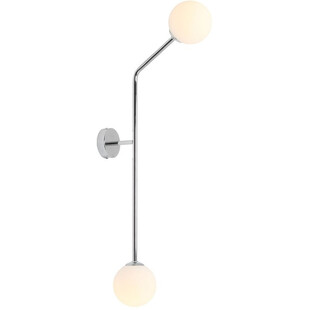Kinkiet 2 szklane kule Pure White Chrom Aldex - Eleganckie oświetlenie