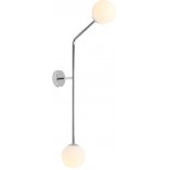 Kinkiet 2 szklane kule Pure White Chrom Aldex - Eleganckie oświetlenie
