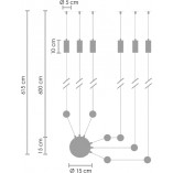 Kinkiet wiszący Linea VI czarny | Step Into Design