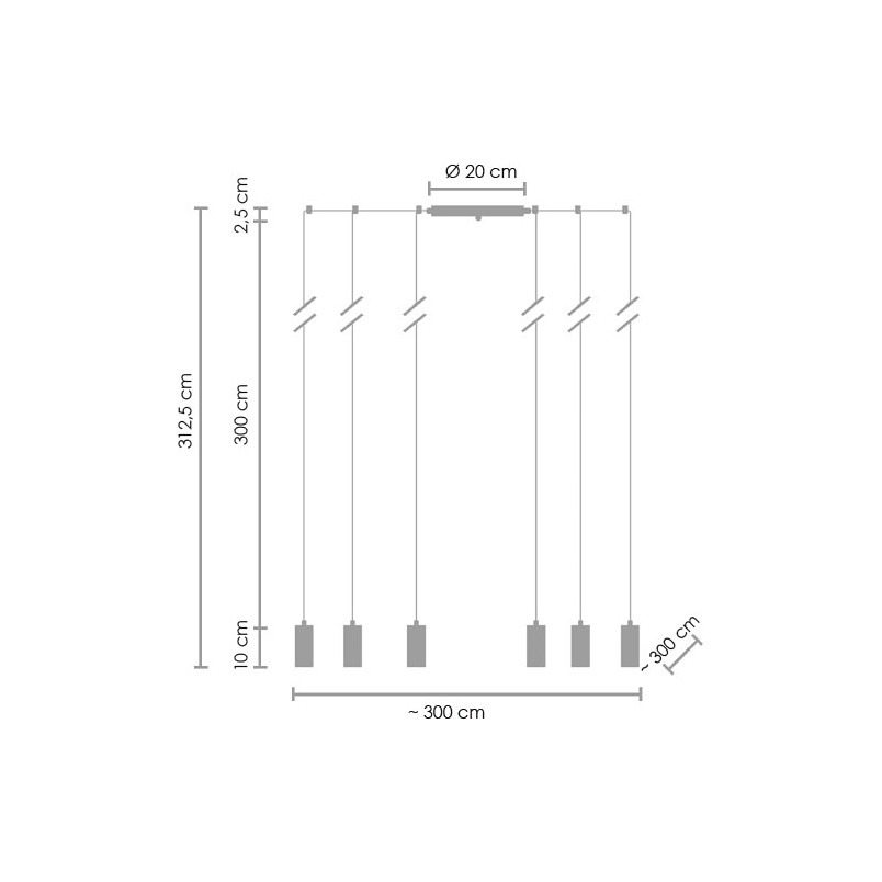 Lampa Wisząca "Pająk" Linea IX Czarna - Step Into Design