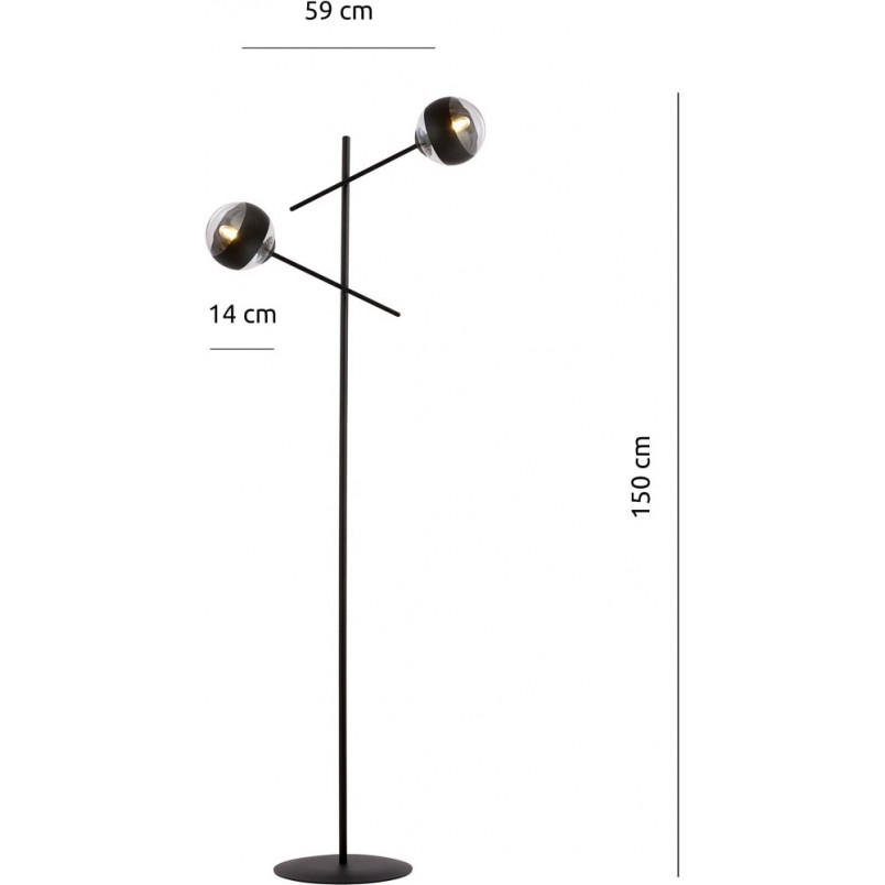 Lampa podłogowa Emibig Linear Stripe - Szklane Kule | Kup Teraz