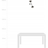 Nowoczesny i stylowy Kinkiet 2 szklane kule Linear Stripe przezroczysto-czarny Emibig do sypialni