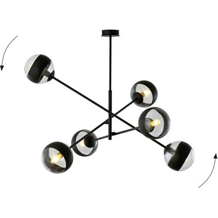 Lampa sufitowa Emibig Linear Stripe VI | Szkło, 6 punktów