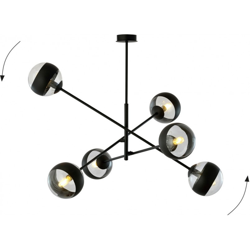 Lampa sufitowa Emibig Linear Stripe VI | Szkło, 6 punktów