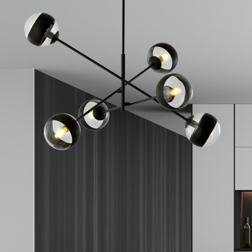 Lampa sufitowa Emibig Linear Stripe VI | Szkło, 6 punktów