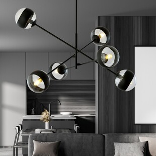 Lampa sufitowa Emibig Linear Stripe VI | Szkło, 6 punktów