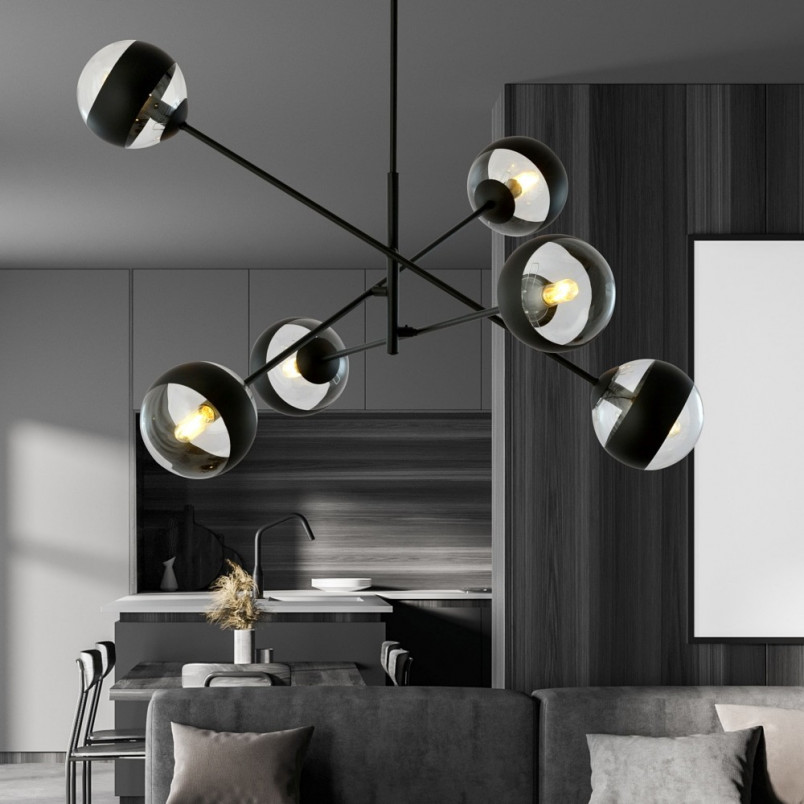 Lampa sufitowa Emibig Linear Stripe VI | Szkło, 6 punktów