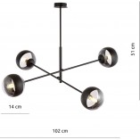 Lampa Sufitowa Emibig Linear Stripe IV | Szklane Kule