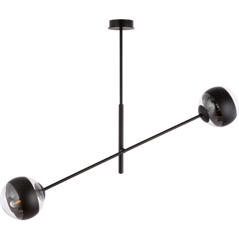 Lampa sufitowa Emibig Linear Stripe | 2 szklane kule