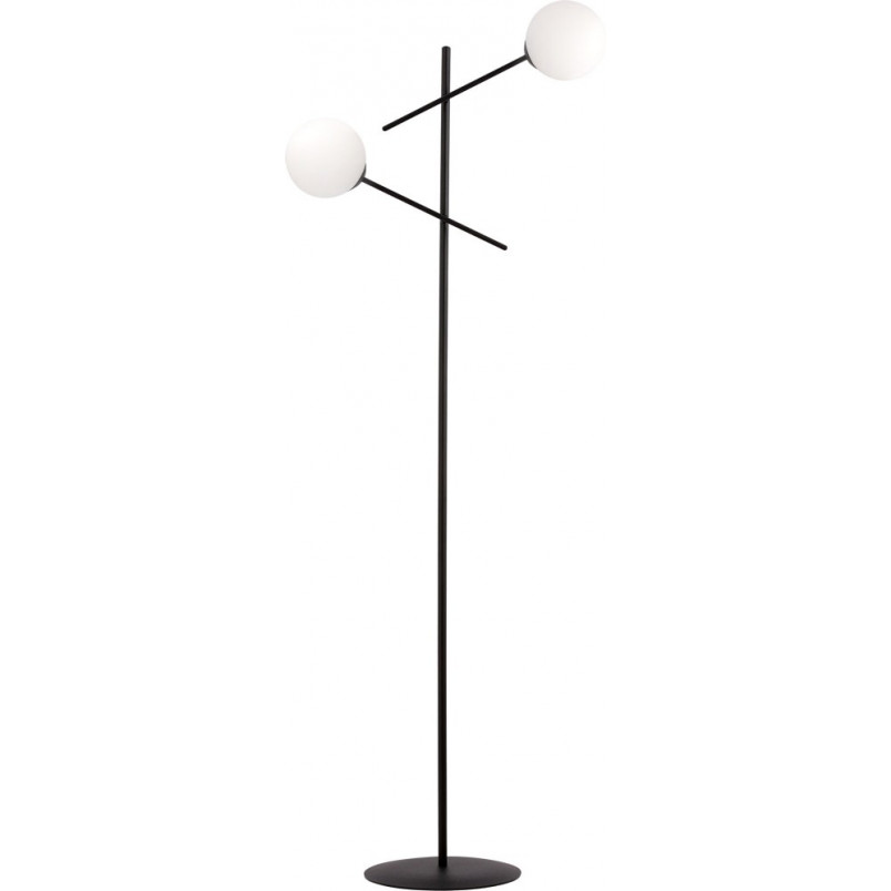 Lampa podłogowa Linear Emibig - Szklane kule, czarny