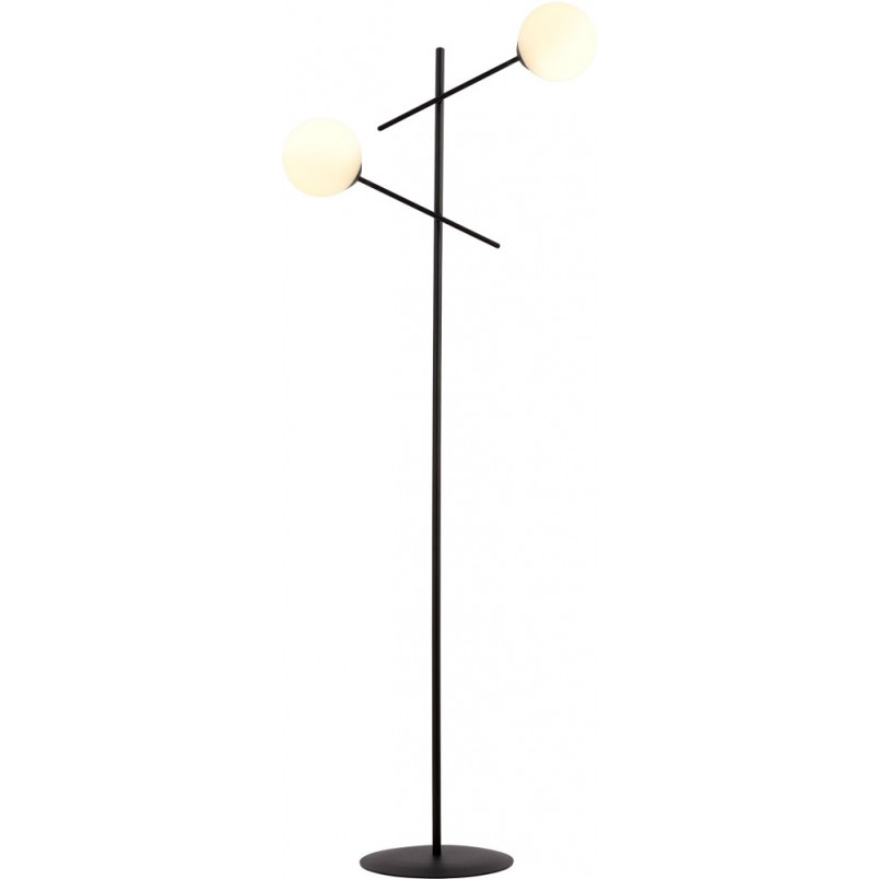 Lampa podłogowa Linear Emibig - Szklane kule, czarny
