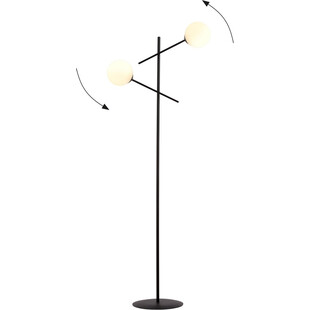 Lampa podłogowa Linear Emibig - Szklane kule, czarny