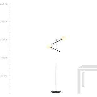 Lampa podłogowa Linear Emibig - Szklane kule, czarny