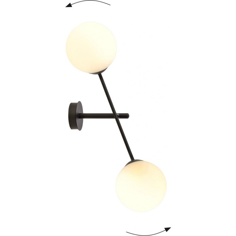Lampa sufitowa Emibig Linear: Szklane kule, czarny - Kup online!
