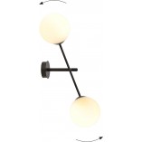 Lampa sufitowa Emibig Linear: Szklane kule, czarny - Kup online!