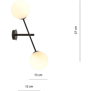 Lampa sufitowa Emibig Linear: Szklane kule, czarny - Kup online!