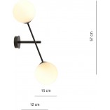 Lampa sufitowa Emibig Linear: Szklane kule, czarny - Kup online!