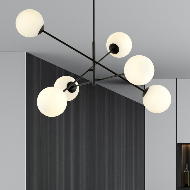 Lampa sufitowa Linear VI Emibig | Szklane kule, 102cm