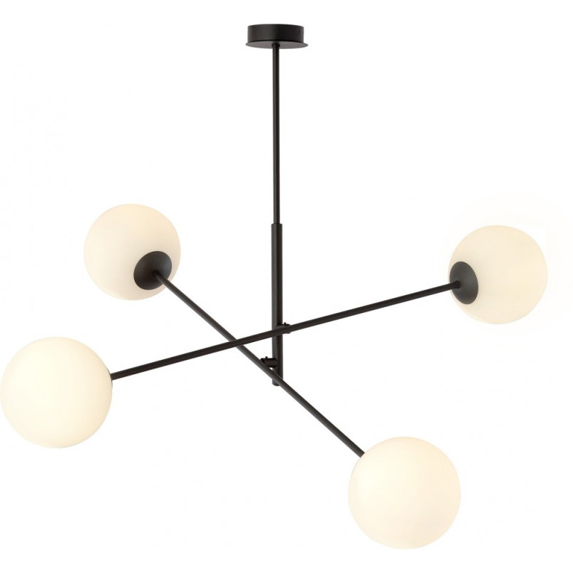 Lampa sufitowa Linear IV Emibig - Szklane kule, biało-czarna
