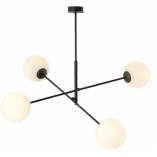 Lampa sufitowa Linear IV Emibig - Szklane kule, biało-czarna