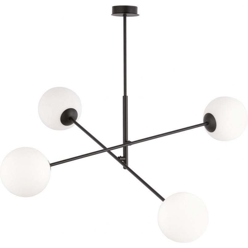 Lampa sufitowa Linear IV Emibig - Szklane kule, biało-czarna