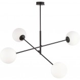 Lampa sufitowa Linear IV Emibig - Szklane kule, biało-czarna