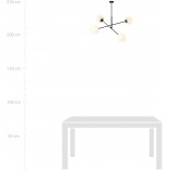 Lampa sufitowa Linear IV Emibig - Szklane kule, biało-czarna