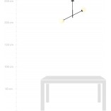 Lampa sufitowa LINEAR Emibig | 2 szklane kule, biało-czarna