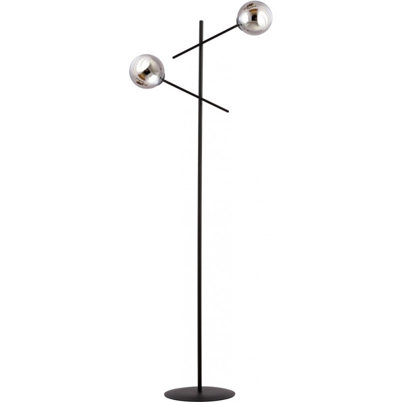 Lampa podłogowa Emibig LINEAR - Szklane kule, grafit/czarny