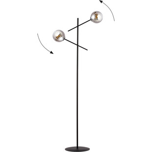 Lampa podłogowa Emibig LINEAR - Szklane kule, grafit/czarny