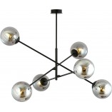 Lampa sufitowa Linear VI - szklane kule, grafit/czarny | Emibig