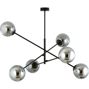 Lampa sufitowa szklane kule Linear VI 102cm grafit / czarny Emibig