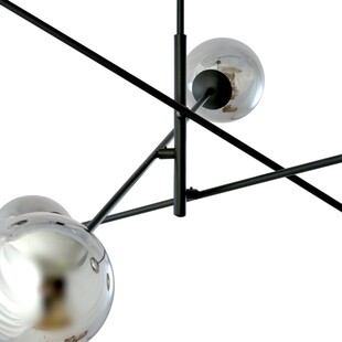 Lampa sufitowa Linear VI - szklane kule, grafit/czarny | Emibig