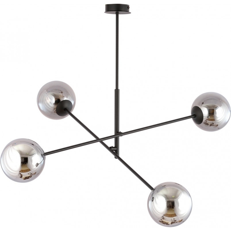 Lampa sufitowa Linear IV Emibig | Szklane kule, grafit/czarny