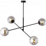 Lampa sufitowa Linear IV Emibig | Szklane kule, grafit/czarny