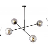 Lampa sufitowa Linear IV Emibig | Szklane kule, grafit/czarny