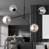 Lampa sufitowa Linear IV Emibig | Szklane kule, grafit/czarny