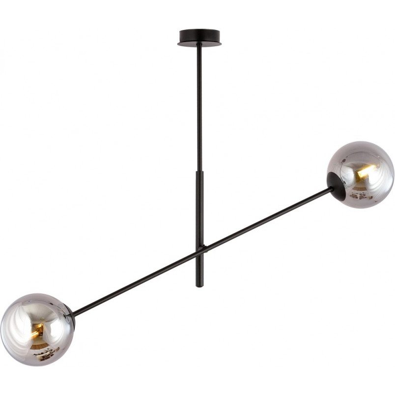 Lampa sufitowa LINEAR - 2 kule, grafit/czarny | Emibig